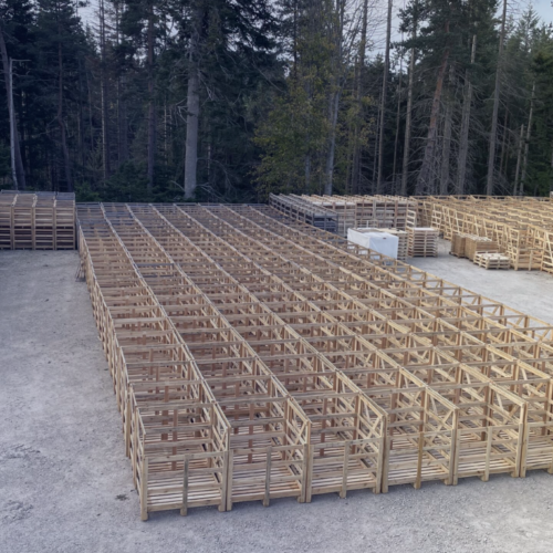 Caisse bois pour Sapins de Nöel