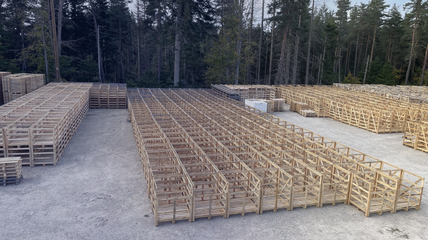 Caisse bois pour Sapins de Nöel