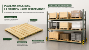 Plateau bois pour rack sur-mesure