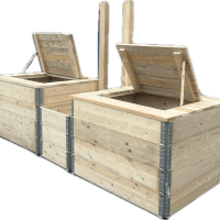 Composteur en bois mobilier urbain Composteur en bois mobilier urbain